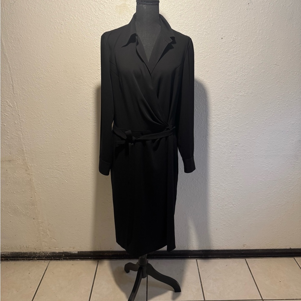 Elegant Black Wrap Dress